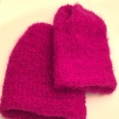 Lot Duo Bonnets Luxe Mohair & Soie